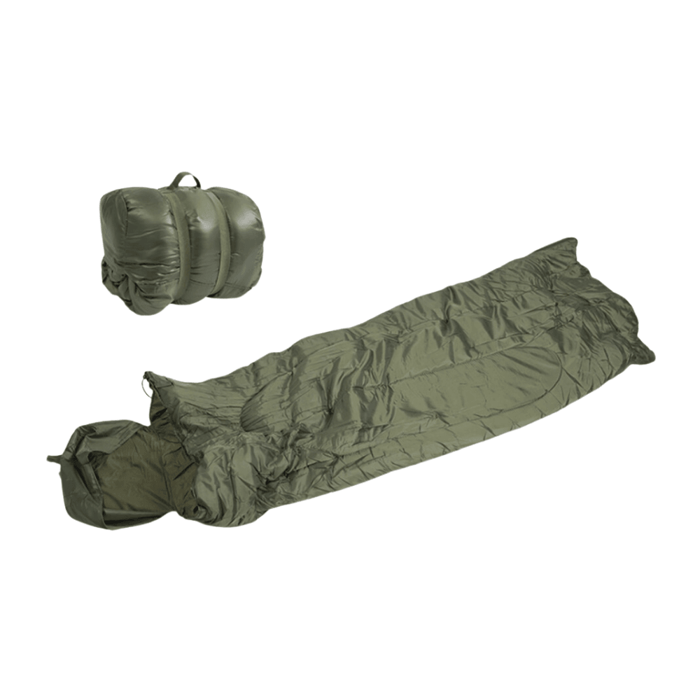 Grön Mil-Tec Pilot sommarsovsäck i militärstil för festival och camping