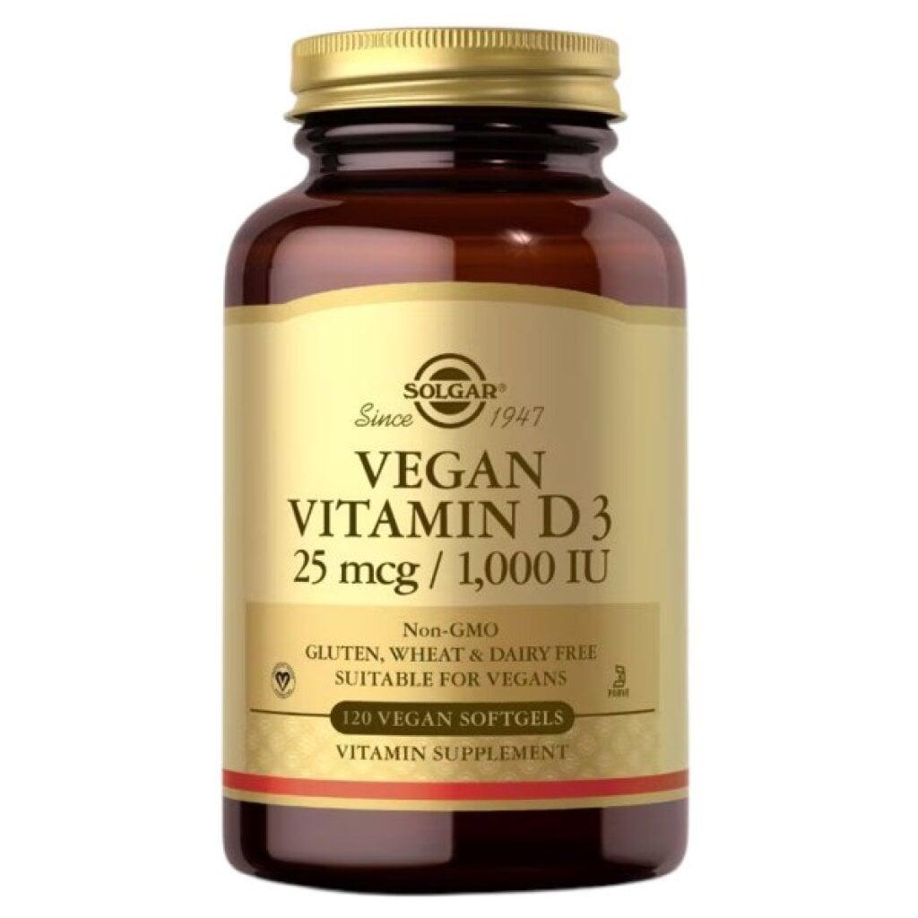 Burk Solgar Vitamin D3 mjukkapslar