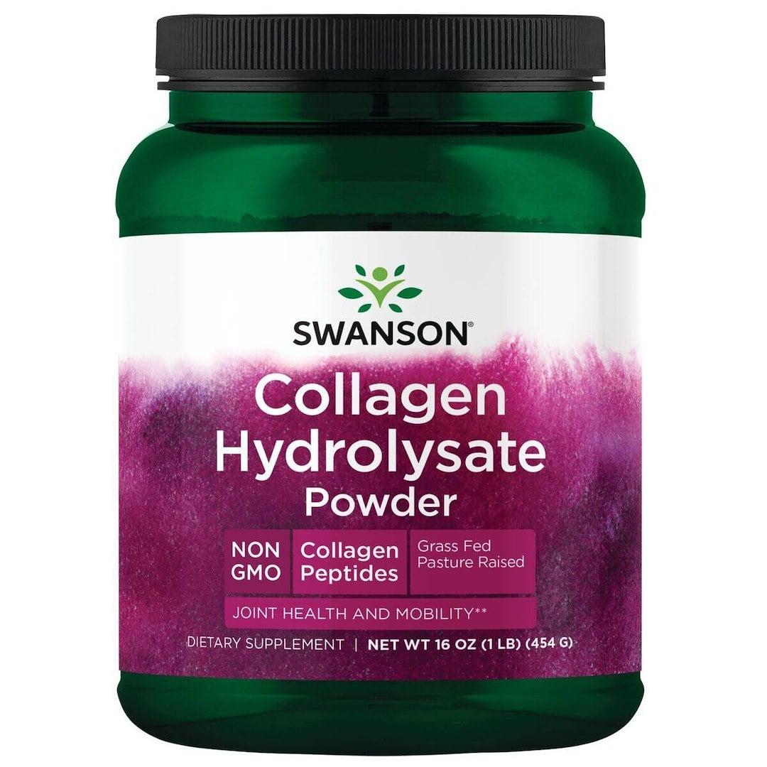 Stor burk Swanson hydrolyserat kollagenpulver på 454 gram