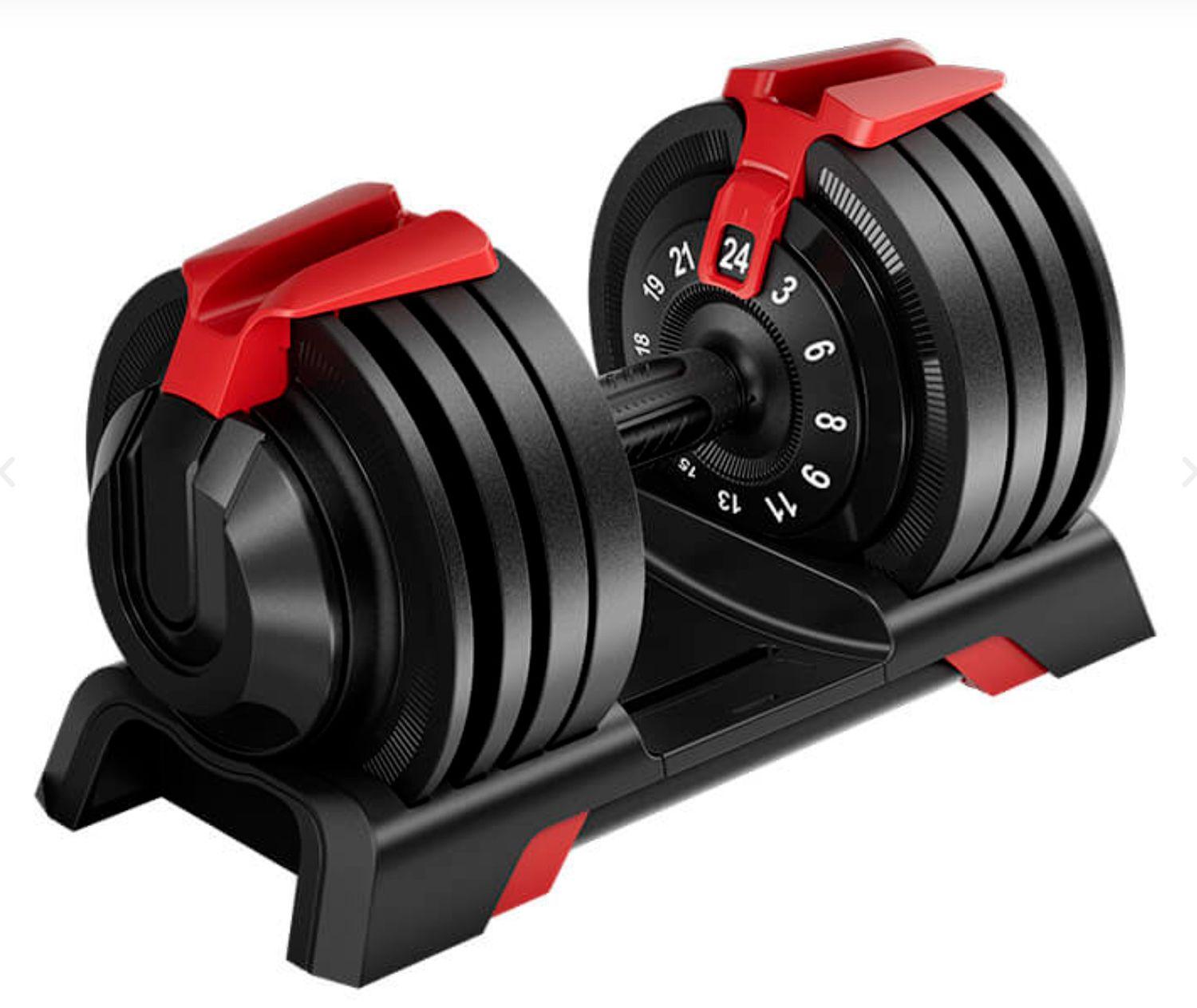 Odin ratt-justerbar hantel 24 kg med vridratt och vagga