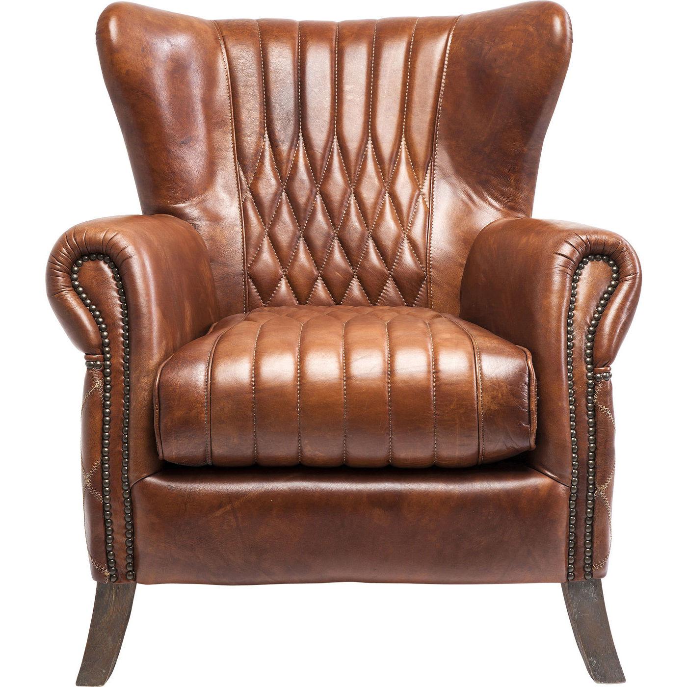 KARE DESIGN Country Side recliner klädd i brunt koskinn