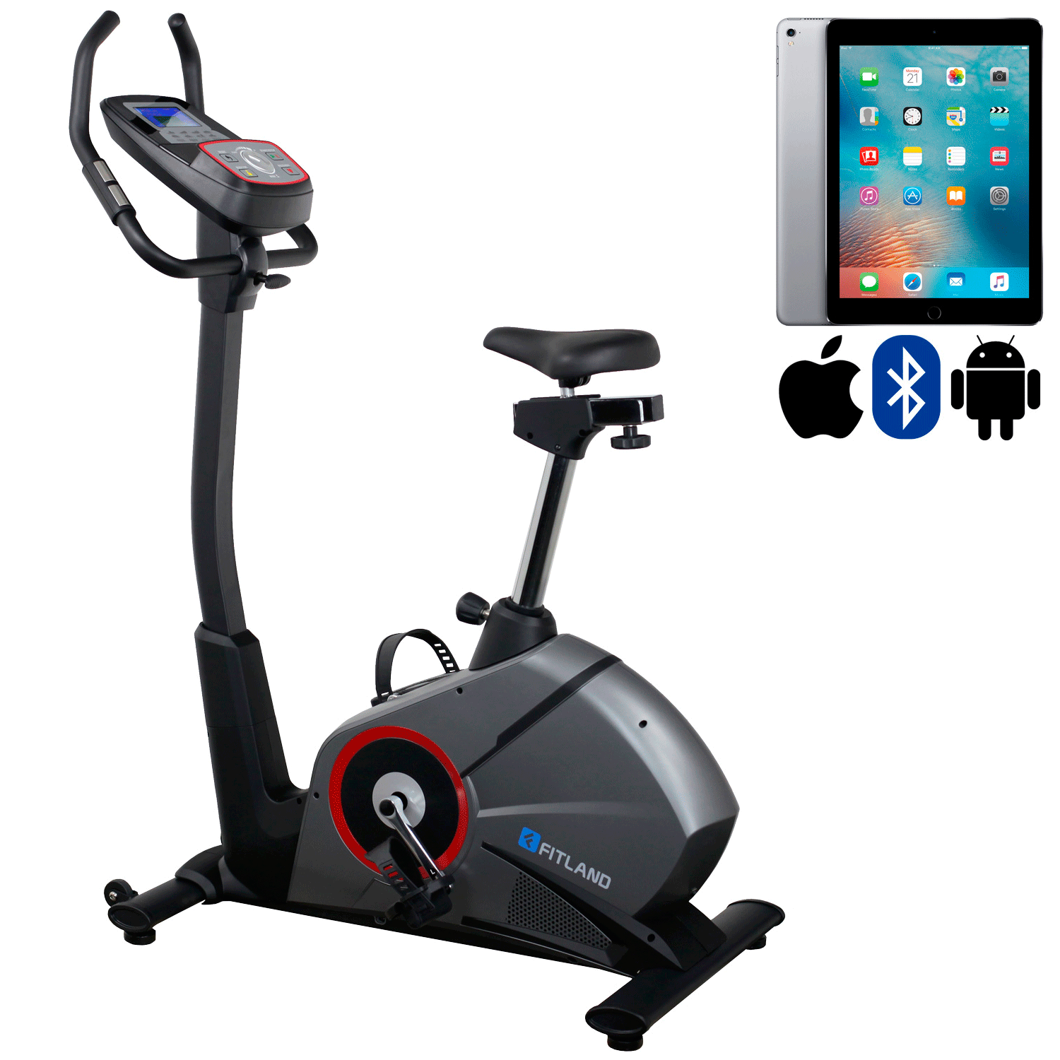 ODIN B800 motionscykel med stor LCD-skärm, fribroms och Bluetooth