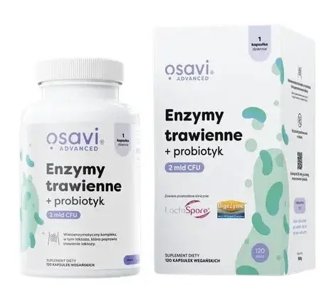 Osavi – Digestive Enzymes + Probiotika 120 kapslar produktbilde