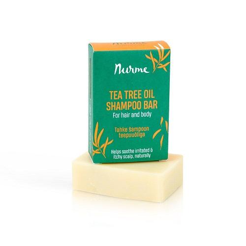 Nurme Tea Tree Shampoo Bar fast schampo med tea tree-olja