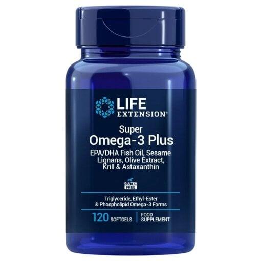 Förpackning Life Extension Super Omega-3 Plus kapslar