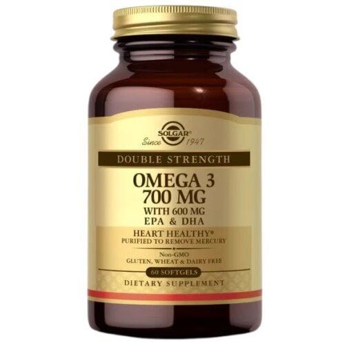 Burk Solgar Dubbelstyrka Omega-3 mjukkapslar