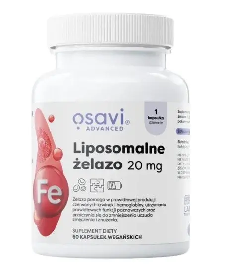 Osavi – Liposomalt Järn 20 mg, 60 kapslar produktbilde