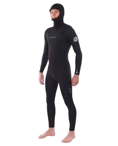 Rip Curl Dawn Patrol Hood (6/4 mm GB) C-Zip våtdräkt för män - Svart produktbilde