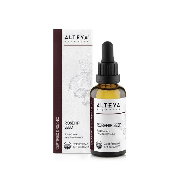 Alteya Organics ekologisk nyponolja i mörk glasflaska