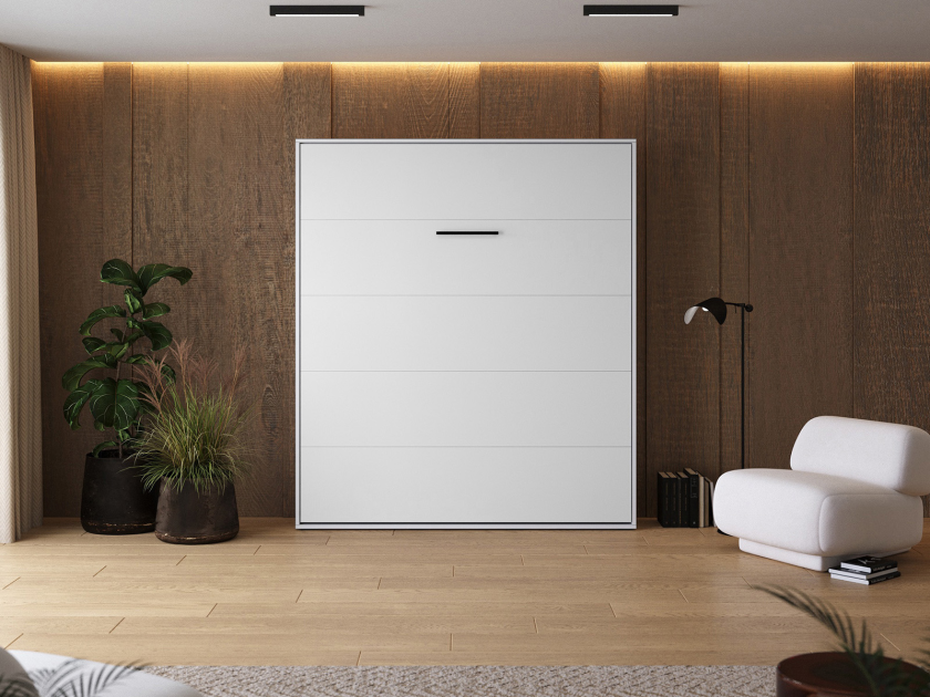 M1 sängskåp hög modell 160x200 cm med nedfälld dubbelsäng