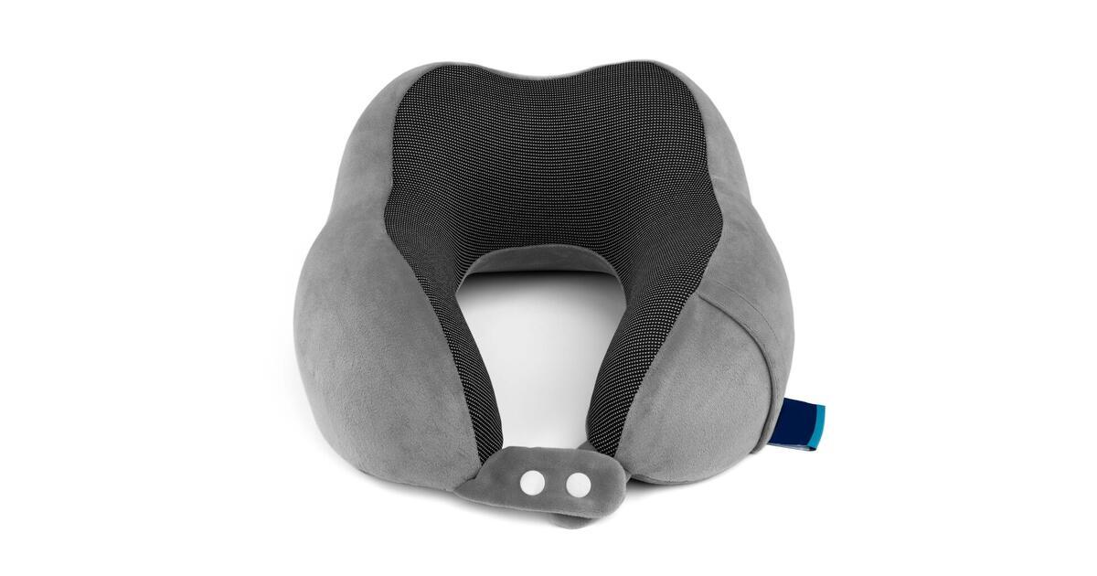 Grå ortopedisk resekudde TRAVEL i memory foam för nacken