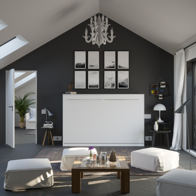 NORDIC lågt sängskåp 120x200 cm som fälls ut horisontellt