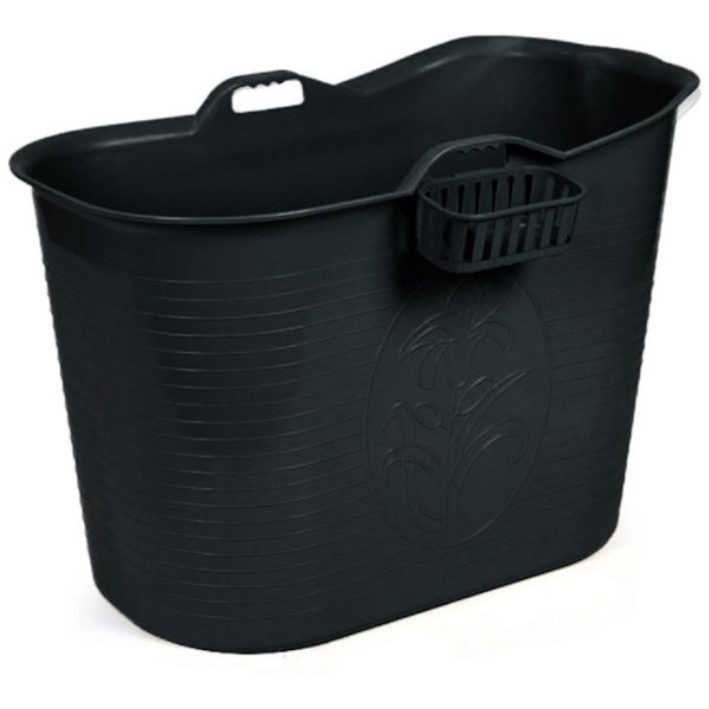 Tubfamily badbalja för vuxna i svart, 93 cm, extra kraftig plast