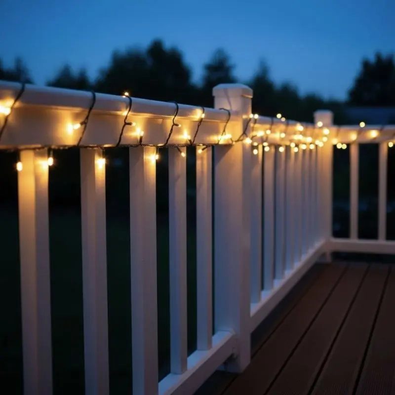Aurora PRO solcellsdriven ljusslinga med 100 varmvita LED-lampor