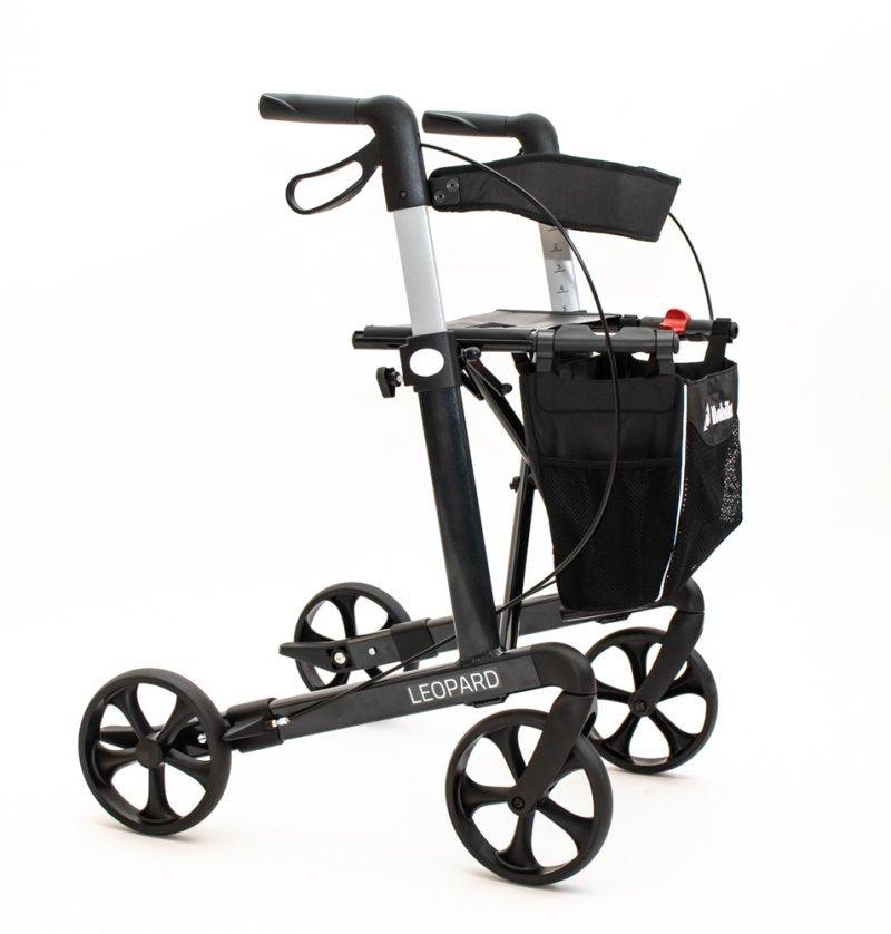 Leopard lättviktsrullator från Mobilex i aluminium med antracitgrå ram