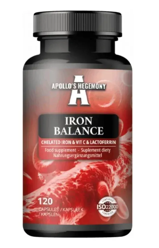 Apollo's Hegemony – Iron Balance Kelerat Järn & Vitamin C & Laktoferrin, 120 kapslar produktbilde