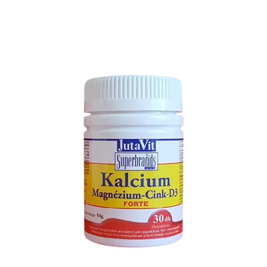 JutaVit – Kalcium-Magnesium-Zink+D3 Forte 30 tabletter produktbilde