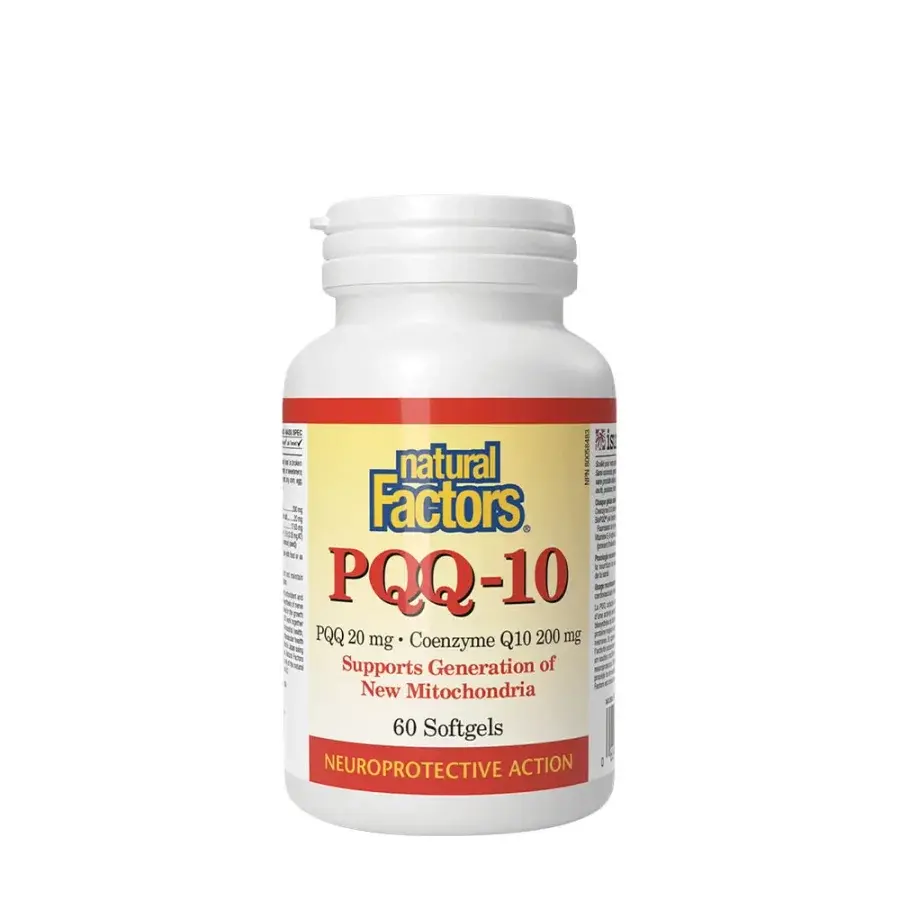 Natural Factors – PQQ-10 med Koenzym Q10, 20 mg PQQ & 200 mg CoQ10, 60 mjukkapslar produktbilde
