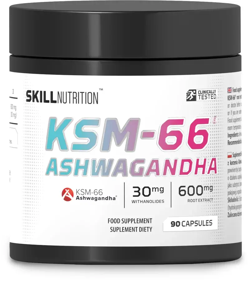 Skill Nutrition – KSM-66 Ashwagandha 90 vegankapslar produktbilde