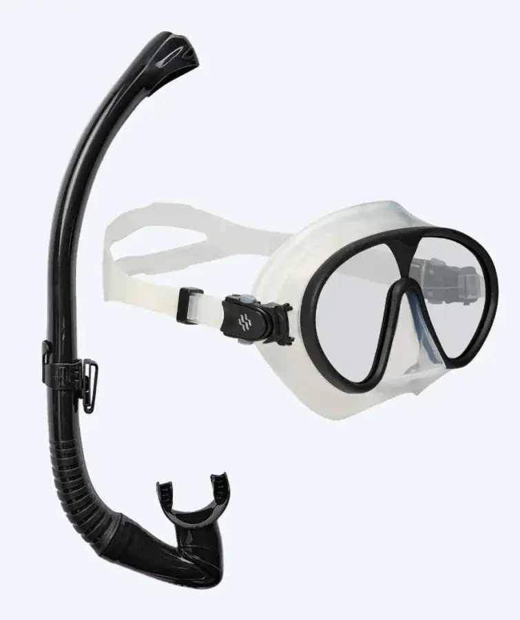 Watery Combo snorkelset för vuxna - Chisa/Fenton Pro - Svart/Klar produktbilde